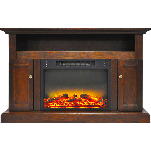 Cambridge 47.2 x15.7 x30.7  Sorrento Fireplace Mantel with Logs and Grate Insert
