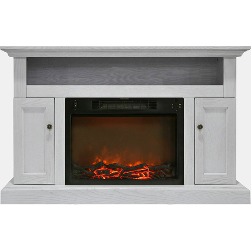 Cambridge 47.2 x15.7 x30.7  Sorrento Fireplace Mantel with Insert White