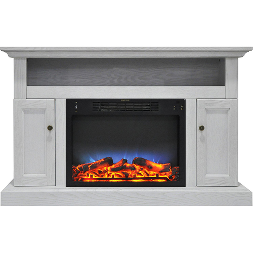 Cambridge 47.2 x15.7 x30.7  Sorrento Fireplace Mantel with LED Insert White