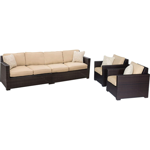 Hanover Metro4pc Seating Set: 2 Side Chairs Right/Left Arm Loveseat