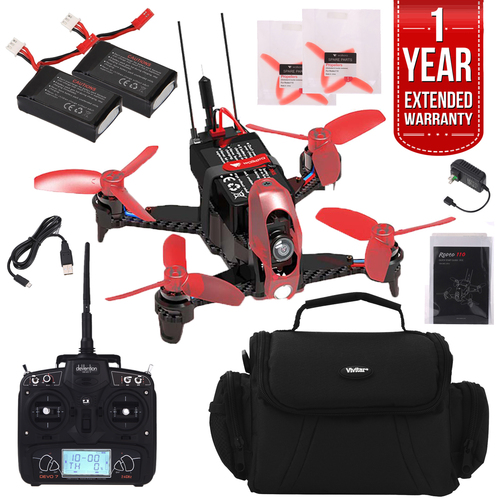 Walkera Rodeo 110 Racing Drone with Devo 7 w/ Extra Battery and Extended Warranty Kit