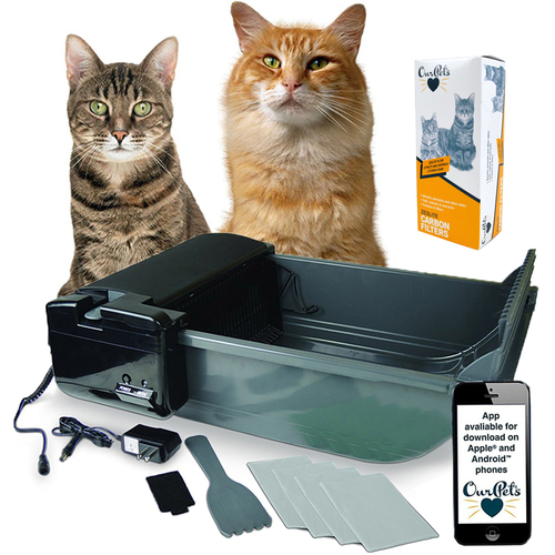 OurPets Smart Scoop Intelligent Bluetooth Litter Box w/ 6-Pack Filters