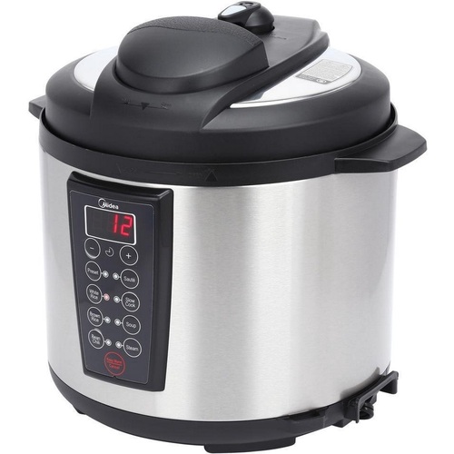 Midea 6-Quart Pressure Cooker in Black with Stainless Steel Inner Pot - MYWCS603