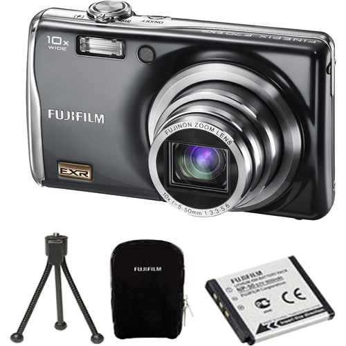 Fujifilm FinePix F70EXR 10MP Digital Camera Bundle :Case,Tripod/Extra Battery (OPEN BOX)