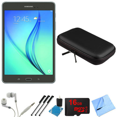 Samsung Galaxy Tab A 8-Inch Tablet (16 GB, Smoky Titanium) 16GB Memory Card Bundle