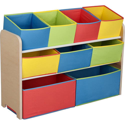 DELTA CHILDREN Multi-Color Deluxe Toy Organizer with Storage Bins - TB84752GN