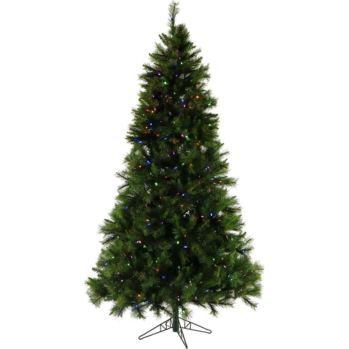 Fraser Hill Farm 9 Ft. Canyon Pine Christmas Tree w/Multi-Color LED String Lighting - FFCM090-6GR