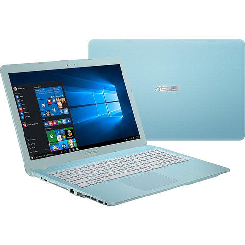 ASUS 15.6` 1.6GHz 4GB 500GB Win10 Laptop in Aqua Blue - 90NB0B35-M11750