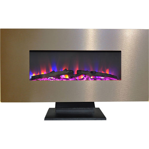 Cambridge 42  Wall Mount and Free Standing Electric Fireplace  w/ crystals, Bronze
