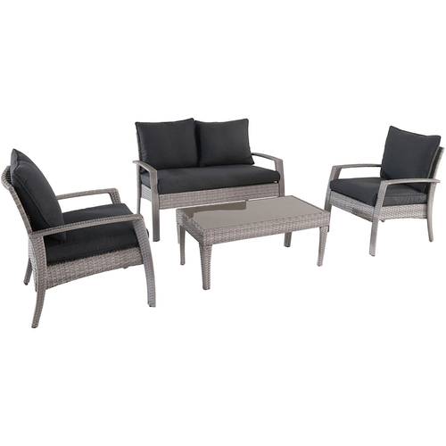 Hanover 4pc Seating Set: Loveseat 2 side chairs coffee table