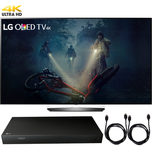 LG OLED65B7A B7A Series 65` OLED 4K HDR Smart TV 2017 + Blu-Ray Player Bundle