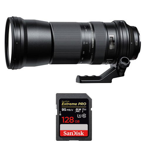 Tamron SP 150-600mm F/5-6.3 Di VC USD Zoom Lens for Nikon + 128GB Memory Card