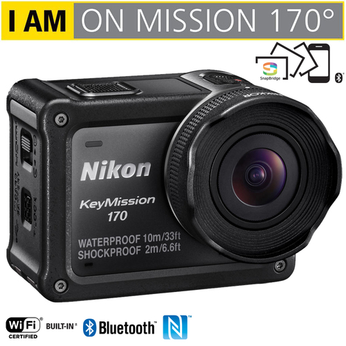 Nikon KeyMission 170 4K UHD Action Camera w/ Built-In Wi-Fi - (Certified Refurbished)