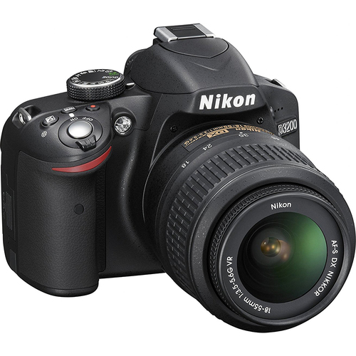 Nikon D3200 DX-format DSLR Kit w/ 18-55mm DX VR Zoom Lens (Black) 16GB Deluxe Bundle
