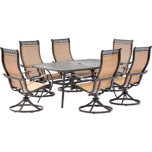 Hanover Manor 7 Piece Dining Set with 6 Rockers and Dining Table - MANDN7PCSW-6