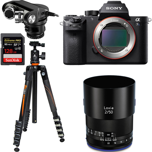 Sony a7S II Alpha Mirrorless Camera + Zeiss Loxia 50mm f/2 Full-Frame Lens Bundle