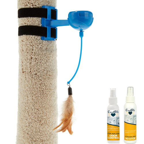 OurPets Twirl & Whirl Electronic Spinning Interactive Cat Toy (1400013659) Bundle