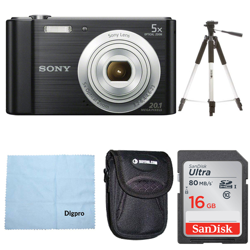 Sony DSC-W800 Point and Shoot Digital Still Camera Black Kit