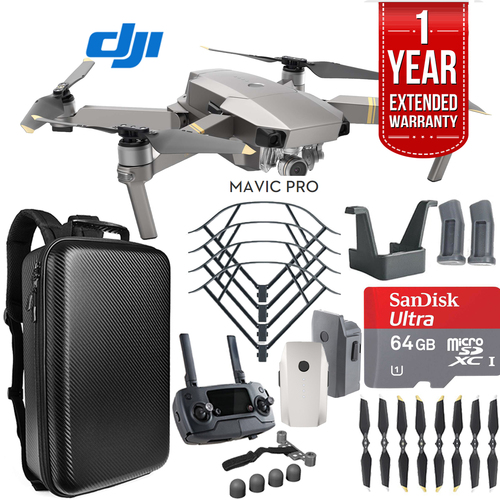 DJI Mavic Pro Platinum Quadcopter Drone Dual Battery 64GB Kit