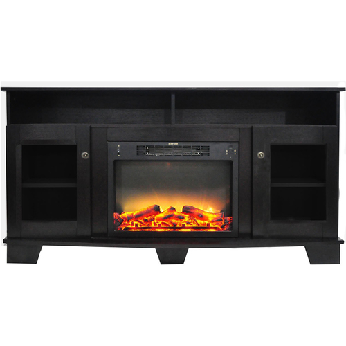 Cambridge 59.1 x17.7 x31.7  Savona Fireplace Mantel with Logs and Grate Insert