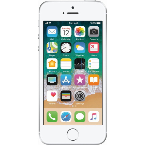 Apple iPhone SE, Silver, 128GB, Unlocked Carrier - Refurbished - IPHSESL128U	