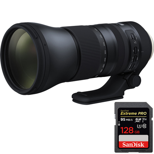 Tamron SP 150-600mm F/5-6.3 Di USD G2 Zoom Lens f/ Sony Mounts +128GB Memory Card