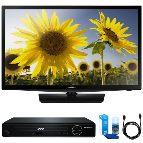 Samsung UN24H4000 24-inch 720p HD Slim LED TV w/ HDMI DVD Player Bundle