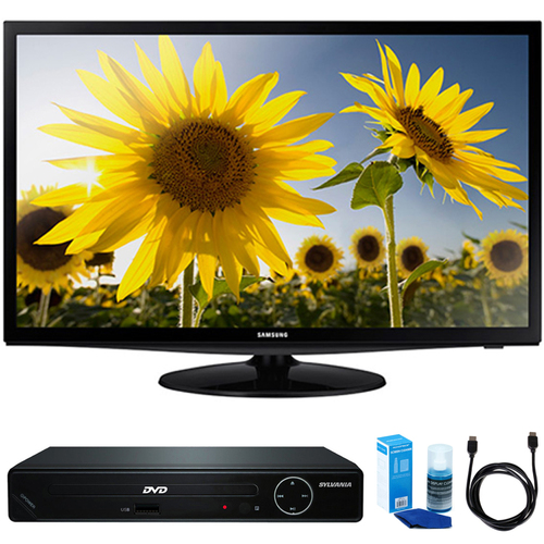 Samsung UN28H4000 28` Slim LED HD 720p TV w/ HDMI DVD Player Bundle