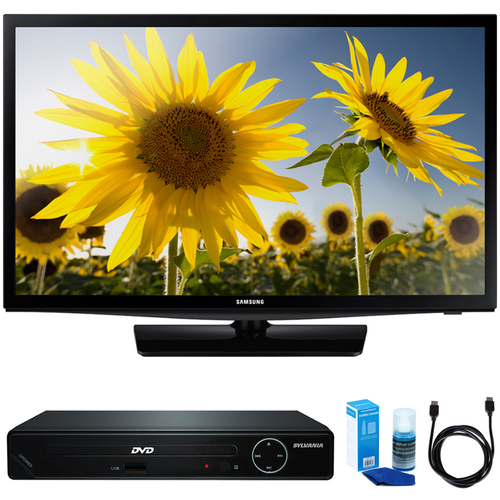Samsung UN28H4500 28-Inch 720p HD Slim LED Smart TV w/ HDMI DVD Player Bundle