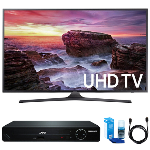 Samsung Flat 39.9` LED 4K UHD 6 Series Smart TV w/ HDMI DVD Player Bundle