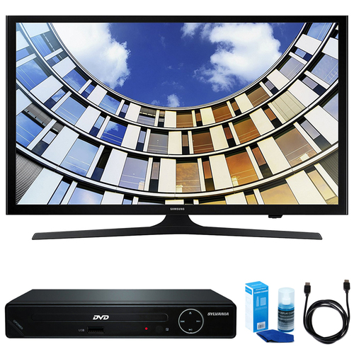 Samsung Flat 43` LED 1920x1080p 5 Series Smart TV w/ HDMI DVD Player Bundle