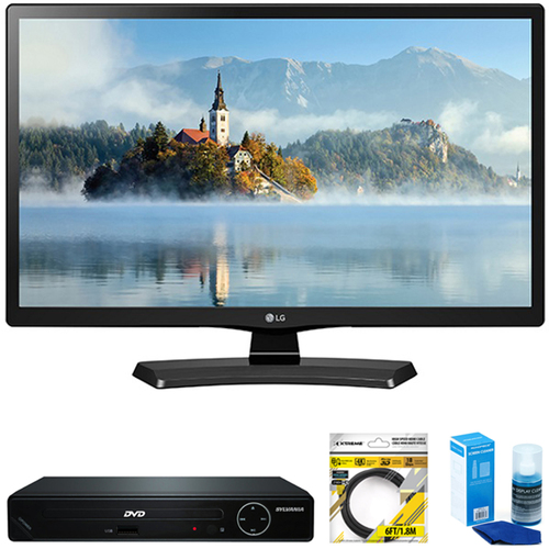 LG 28` 720p HD LED TV 2017 Model + DVD Player Bundles