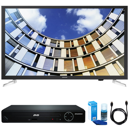 Samsung Flat 32` LED 5 Series Smart TV 2017 Model w/ HDMI DVD Player Bundle