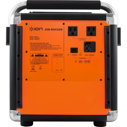 Ion Audio Job Rocker Bluetooth Portable Jobsite Sound System Orange - OPEN BOX