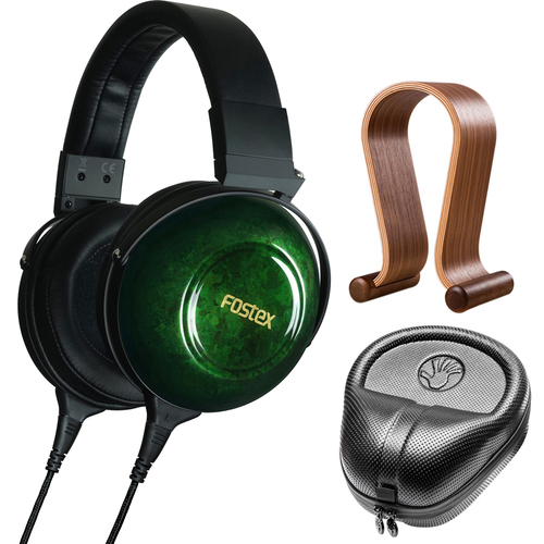 Fostex TH-900mk2 Premium Stereo Headphones Green w/ Wood Headphone Stand & Case