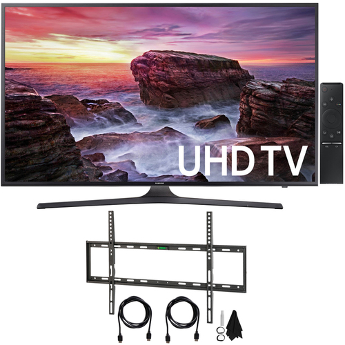 Samsung UN55MU6290 55` 4K Ultra HD Smart LED TV (2017 Model) with Wall Mount Kit