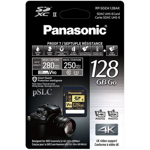 Panasonic SDZA Series SD Card, Smart Guard, Ultra high speed UHS II SDXC 128GB