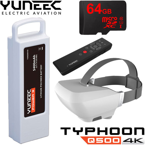 Yuneec Q500 Accessory Kit w/ Wizard Wand, Skyview Goggles, Spare Battery & 64GB SD Card