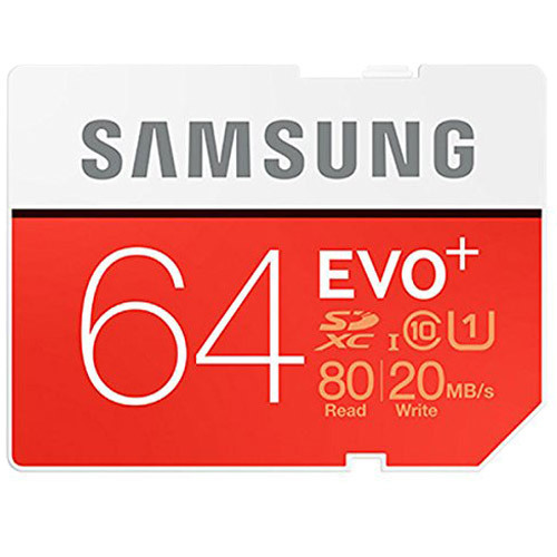 Samsung 64GB EVO+ UHS-I SDXC U1 Memory Card (Class 10) (MB-SC64D/AM)