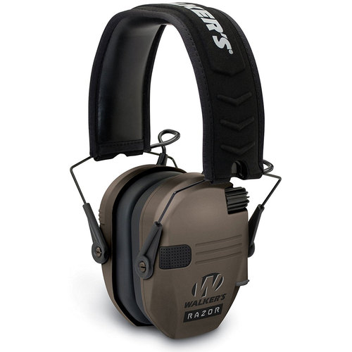 Walkers Razor Series Slim Lo Profile Ear Muffs Hearing Protection - Flat Dark Earth
