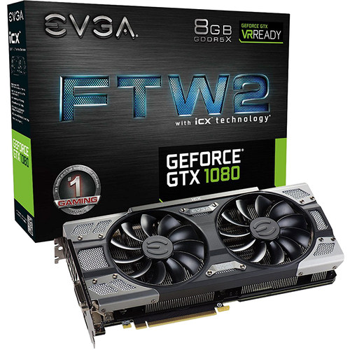 EVGA GeForce GTX1080 FTW2 8GB GDDR5 Graphics Card 08G-P4-6686-KR