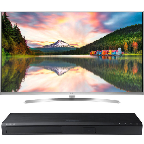 LG 60` Super Ultra HD 4K Smart LED TV w/webOS 3.0 - 60UH8500 w/ Samsung Disc Player
