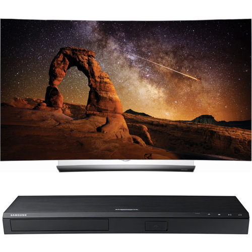 LG OLED55C6P 55` Curved OLED 4K Smart TV w/ UBD-M8500 4K Ultra HD Blu-ray Player
