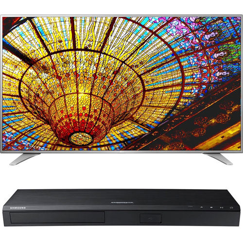 LG 75-Inch 4K UHD Smart TV - 75UH6550 + Samsung UBDM8500 4K UHD Blu-Ray Player