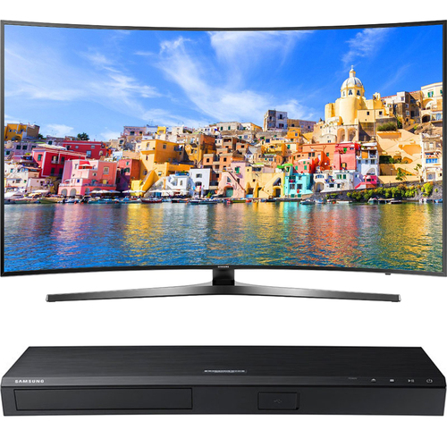 Samsung 65` KU7500 Curved 4K UHD Smart LED TV + Samsung 4K UHD Blu-Ray Player