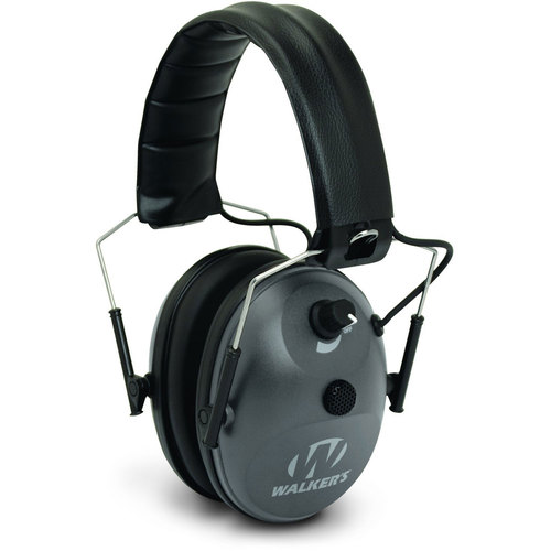 Walkers Single Microphone Electronic Ear Muffs Hearing Protection - Black