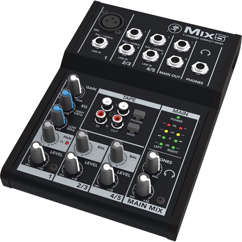 Mackie Mix5 5-Channel Compact Analog Mixer (OPEN BOX)
