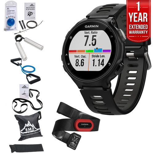 Garmin Forerunner 735XT GPS Running Watch Run-Bundle + Fitness Warranty Kit