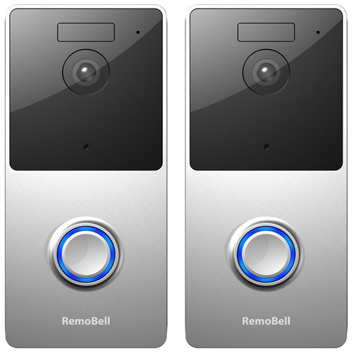 RemoBell 2-Pack WiFi Video Doorbell (Battery Powered, Night Vision & 2-Way Audio) RMB1M