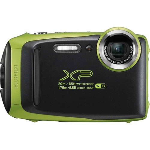 Fujifilm FinePix XP130 Waterproof Digital Camera Kit (Lime) with 16GB SD Memory Card